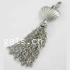 Zinc Alloy Chain Fringe, Heart, plated 53mm Inch 