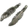 Zinc Alloy Leaf Pendants, plated Approx 1.5mm, Approx 