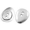 2 Hole Zinc Alloy Button, Teardrop, plated Approx 3mm [