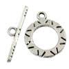 Zinc Alloy Toggle Clasp, Round, plated, textured & single-sided 24.5mm Approx 2mm 