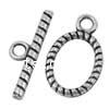 Zinc Alloy Toggle Clasp, Oval, plated, twist oval chain & single-strand Approx 2.5mm 