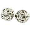 Filigree Zinc Alloy Beads, Round, plated 6mm Approx 1.5mm 