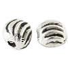 Zinc Alloy Corrugated Beads, Round, plated 4.5mm Approx 1mm 
