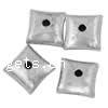 Zinc Alloy Flat Beads, Square, plated, smooth Approx 1.5mm 