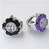 Watch Finger Ring, Zinc Alloy, with Glass, Flower, platinum color plated, enamel Approx Approx 18mm, US Ring 