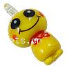 Karton Murano Anhänger, Lampwork, Cartoon, gelb, 14x28.5x14.5mm, Bohrung:ca. 3mm, verkauft von PC