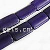 Perles en Turquoise synthétiques, rectangle, violet Environ 1mm pouce Vendu par brin
