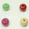 Gefärbtes Holz Perlen, Rondell, keine, 4x5mm, Bohrung:ca. 0.5mm, verkauft von Tasche