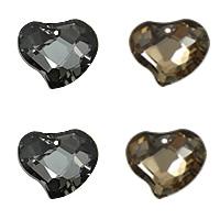 Imitation CRYSTALLIZED™ Crystal Pendants, Heart, faceted Approx 1mm 