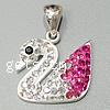 CRYSTALLIZED™ Crystal Sterling Silver Pendants, 925 Sterling Silver, with CRYSTALLIZED™, Animal Approx 