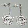 CRYSTALLIZED™ Elements Crystal Drop Earring, CRYSTALLIZED™, sterling silver post pin, 43mm .5 Inch 