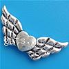 Sterling Silver Animal Bead, 925 Sterling Silver, Wing Shape, plated Approx 2mm 