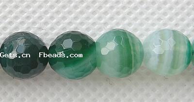 Natural Lace Agate Beads, Round, more sizes for choice & faceted, green, Hole:Approx 1-1.5mm, Length:Approx 15 Inch, Sold By Strand