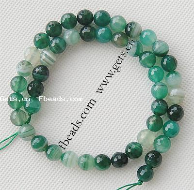 Natural Lace Agate Beads, Round, more sizes for choice & faceted, green, Hole:Approx 1-1.5mm, Length:Approx 15 Inch, Sold By Strand