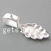 Sterling Silver Glue On Bail, 925 Sterling Silver, Leaf, plated Approx 