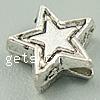 Sterling Silver Flat Beads, 925 Sterling Silver, Flat Star, plated Approx 1.2mm 