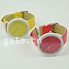 Women Wrist Watch, Zinc Alloy, with PU Leather & Glass, plated 40mm Inch 