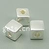 Sterling Silver Beads, 925 Sterling Silver, Cube, plated Approx 1mm 