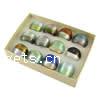 Silver Foil Lampwork Finger Ring mixed colors Approx 18mm 