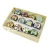 Silver Foil Lampwork Finger Ring mixed colors Approx 19mm 