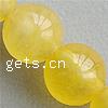 Gelbe Jade Perle, rund, 3mm, Bohrung:ca. 0.5mm, Länge:15 ZollInch, ca. 115PCs/Strang, verkauft von Strang