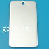 Sterling Silver Tag, 925 Sterling Silver, Rectangle, plated Approx 2mm 