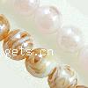 Plated Lampwork Beads, Round, mixed colors, 12mm Approx 2mm 