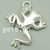 Animal Brass Pendants, Frog, plated cadmium free Approx 3mm 