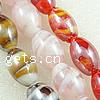 Plated Lampwork Beads, Oval, mixed colors Approx 2mm 
