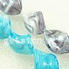 Plated Lampwork Beads, Twist, pearlized plating, pearlized, mixed colors Approx 2mm 