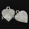 Zinklegierung Herz Anhänger, plattiert, keine, frei von Kadmium, 17.1x13.9mm, ca. 1000PCs/Tasche, verkauft von Tasche