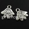 Zinc Alloy Hand Pendants, word love, plated, with letter pattern nickel, lead & cadmium free Approx 1mm 