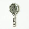 Zinc Alloy Pendant Cabochon Setting, Mirror, plated Approx 2mm 