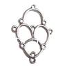 Filigree Zinc Alloy Connector, plated, multi loops Approx 1mm, Approx 