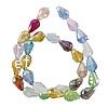 Teardrop Crystal Beads, AB color plated, mixed colors Approx 1mm Inch  