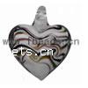 Pendentifs artisanaux au style murano, chalumeau, coeur, fait à la main, sable d'or & strie Environ 6mm, Vendu par PC