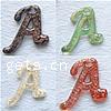 Moulding Lampwork Pendant, Letter A, gold sand, more colors for choice, 54x43x5mm, Hole:Approx 5MM, Sold by PC