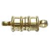 Brass Magnetic Clasp, Tube, plated, single-strand Approx 2mm 