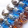 Plated Lampwork Beads, Heart 19mm 