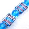 Plated Lampwork Beads, Rectangle, more colors for choice, 15x12mm, Sold by PC