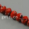 Millefiori Crystal Beads, Rondelle & handmade faceted, red Approx 1mm .5 Inch 