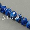 Millefiori Crystal Beads, Rondelle & handmade faceted, sapphire Approx 1mm .5 Inch 