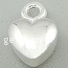 Серебряное сердце подвески, Серебро 925 пробы, Сердце, Много цветов для выбора отверстие:Приблизительно 2mm, продается PC