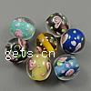 Handmade Lampwork Beads, Drum, 11x12mm, Hole:Approx 2MM, Sold by PC