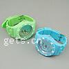 Fashion Children Watch, Plastic, with Glass & Silicone & Zinc Alloy, platinum color plated 42mm Approx 8.5 Inch 