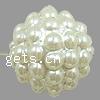 Perles acryliques d'imitation de perles, Acrylique, Rond, perle d'imitation, plus de couleurs à choisir, 20mm Environ 1mm, Environ Vendu par sac