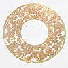 Filigree Brass Stampings, Donut, plated, hollow Approx 20mm 