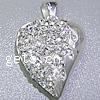 CRYSTALLIZED™ Crystal Sterling Silver Pendants, 925 Sterling Silver, with CRYSTALLIZED™, Heart, plated Approx 4mm 