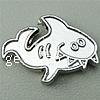 Slide Charm Setting, Zinc Alloy, Fish, plated Approx 