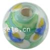 Handmade Lampwork Beads, Round shape, 11x11mm, Sold by PC
